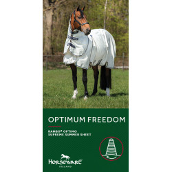 Couverture anti-mouches Horseware Rambo Optimo Supreme Summer Sheet Plus Carreaux marine / gris orage / argent Motifs Couverture anti-mouches Horseware Rambo Optimo Supreme Summer Sheet Plus Carreaux marine / gris orage / argent Motifs