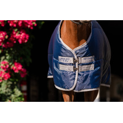 Couverture d'écurie Horseware Amigo Ripstop Insulator Plus Poney 200g Marine / gris titanium Bleu marine