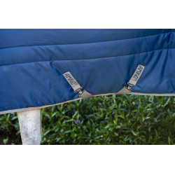 Couverture d'écurie Horseware Amigo Ripstop Insulator Plus Poney 200g Marine / gris titanium Bleu marine