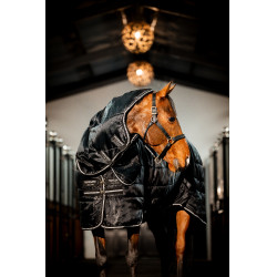 Couverture d'écurie Horseware Easy-Layer Plus 400g Noir / noir / argent Couverture d'écurie Horseware Easy-Layer Plus 400g Noir / noir / argent