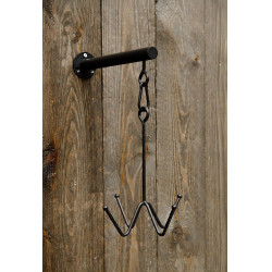 Porte-bridon Grooming Deluxe 4 branches fixation murale Noir Porte-bridon Grooming Deluxe 4 branches fixation murale Noir