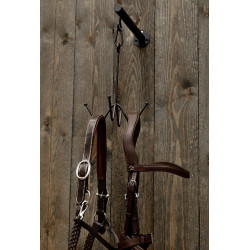 Hoofdstelhouder Grooming Deluxe 4 armen wandmontage Zwart