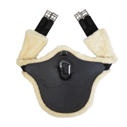 Sangle bavette Kentucky anatomique mouton Noir Sangle bavette Kentucky anatomique mouton Noir