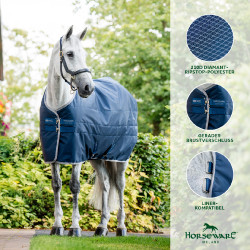 Couverture d'écurie Horseware Ionic Therapy 50g Bleu imperial / argent / marine Couverture d'écurie Horseware Ionic Therapy 50g Bleu imperial / argent / marine