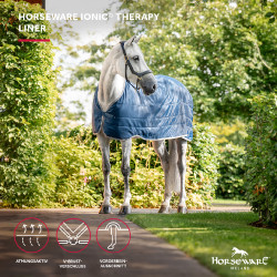 Couverture d'écurie Horseware Ionic Therapy 50g Bleu imperial / argent / marine Couverture d'écurie Horseware Ionic Therapy 50g Bleu imperial / argent / marine