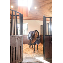 Couverture d'écurie Horseware Rhino 100g Noir / gris titane / bleu classique Couverture d'écurie Horseware Rhino 100g Noir / gris titane / bleu classique
