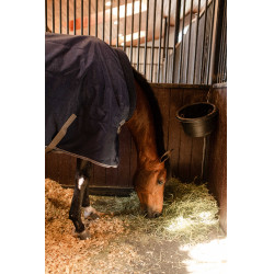 Couverture d'écurie Horseware Rhino 100g Noir / gris titane / bleu classique Couverture d'écurie Horseware Rhino 100g Noir / gris titane / bleu classique