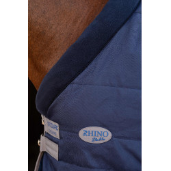 Couverture d'écurie Horseware Rhino 100g Noir / gris titane / bleu classique Couverture d'écurie Horseware Rhino 100g Noir / gris titane / bleu classique