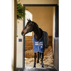 Couverture d'écurie Horseware Rhino 350g VL Noir / gris titane / bleu classique Couverture d'écurie Horseware Rhino 350g VL Noir / gris titane / bleu classique
