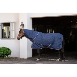 Horseware Rhino 350g VL staldeken Zwart / titaniumgrijs / klassiek blauw