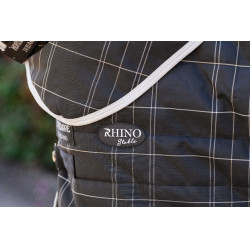 Couverture d'écurie Horseware Rhino 350g VL Noir / carreaux blanc gris Couverture d'écurie Horseware Rhino 350g VL Noir / carreaux blanc gris