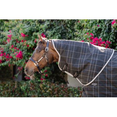 Couverture d'écurie Horseware Rhino 350g VL Noir / carreaux blanc gris Couverture d'écurie Horseware Rhino 350g VL Noir / carreaux blanc gris