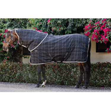 Couverture d'écurie Horseware Rhino 350g VL Noir / carreaux blanc gris Couverture d'écurie Horseware Rhino 350g VL Noir / carreaux blanc gris