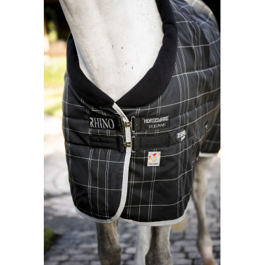 Horseware Rhino 350g VL staldeken Zwart / wit-grijze ruiten