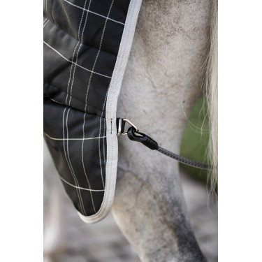 Couverture d'écurie Horseware Rhino 350g VL Noir / carreaux blanc gris Couverture d'écurie Horseware Rhino 350g VL Noir / carreaux blanc gris