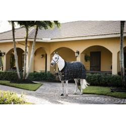 Horseware Rhino 350g VL staldeken Zwart / wit-grijze ruiten