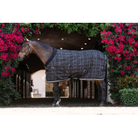 Horseware Rhino Pony staldeken 100g Zwart / wit-grijze ruiten