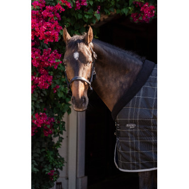 Horseware Rhino Pony staldeken 100g Zwart / wit-grijze ruiten
