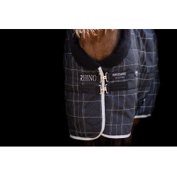 Couverture d'écurie Horseware Rhino Poney 250g VL Noir / carreaux blanc gris