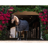 Horseware Rhino Pony Staldeken 250g VL Zwart / wit-grijze ruiten Horseware Rhino Pony Staldeken 250g VL Zwart / wit-grijze ruiten