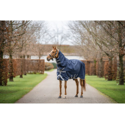 Horseware Amigo 1200D Geïntegreerde Regendeken 0g Marine / titaangrijs / zilver Marineblauw