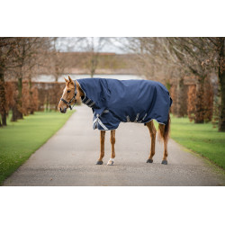 Horseware Amigo 1200D Geïntegreerde Regendeken 0g Marine / titaangrijs / zilver Marineblauw