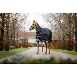 Couverture Horseware Amigo 1200D Integrated Turnout 0g Noir / gris titane / argent Couverture Horseware Amigo 1200D Integrated Turnout 0g Noir / gris titane / argent