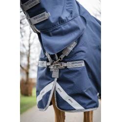 Horseware Amigo 1200D Geïntegreerde Regendeken 150g Marine / titaangrijs / zilver Marineblauw
