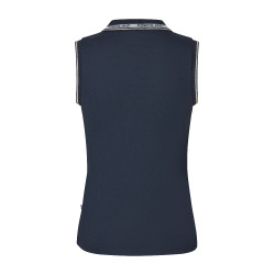 Mouwloze polo voor dames Kingsland KLNaira in piqué breisel Marine Marineblauw Mouwloze polo voor dames Kingsland KLNaira in piqué breisel Marine Marineblauw