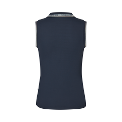 Mouwloze polo voor dames Kingsland KLNaira in piqué breisel Marine Marineblauw