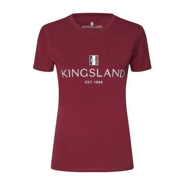 T-shirt Logo Kingsland Classic femme New burgundy Rouge T-shirt Logo Kingsland Classic femme New burgundy Rouge