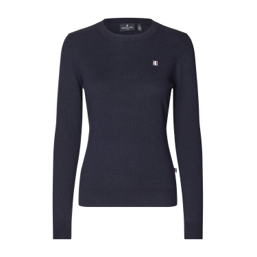 Dames trui Kingsland ronde hals Classic Marine Marineblauw