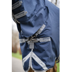 Couverture Horseware Amigo 1200D Integrated Turnout 50g Marine / gris titane / argent Bleu marine