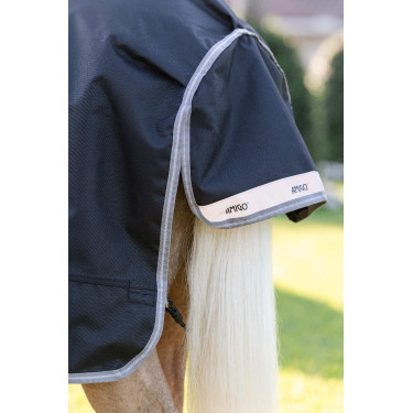 Couverture Horseware Amigo 1200D Plus Poney Turnout 250g Noir / gris titane / argent