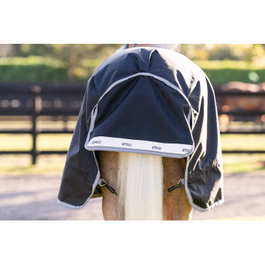Couverture Horseware Amigo 1200D Poney Turnout 0g Noir / gris titane / argent