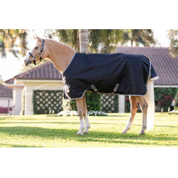 Horseware Amigo 1200D Poney Turnout 0g Deken Zwart / titaniumgrijs / zilver