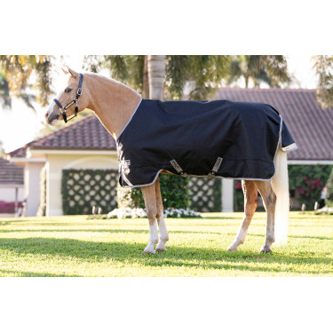 Horseware Amigo 1200D Poney Turnout 0g Deken Zwart / titaniumgrijs / zilver
