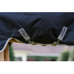 Couverture Horseware Amigo 1200D Poney Turnout 50g Noir / gris titane / argent