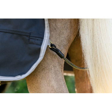 Couverture Horseware Amigo 1200D Poney Turnout 50g Noir / gris titane / argent