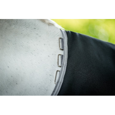 Couverture Horseware Amigo 1200D Turnout 100g Noir / gris titane / argent