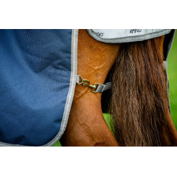 Couverture Horseware Amigo 1200D Turnout 50g Marine / gris titane / argent Bleu marine