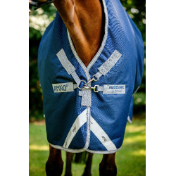 Couverture Horseware Amigo 1200D Wug Turnout 150g Marine / gris titane / argent Bleu marine