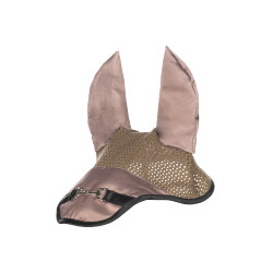 Bonnet anti-mouches HKM Golden Bit Taupe Marron