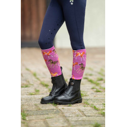 Chaussettes HKM Pony Club Rose