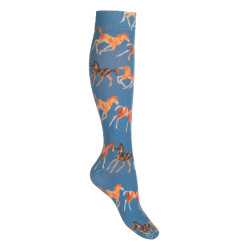 Chaussettes HKM Pony Club Bleu gris Chaussettes HKM Pony Club Bleu gris