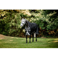 Horseware Amigo 1200D Wug Turnout 150g deken Zwart / titaniumgrijs / zilver