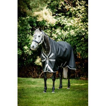 Horseware Amigo 1200D Wug Turnout 150g deken Zwart / titaniumgrijs / zilver