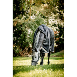Couverture Horseware Amigo 1200D Wug Turnout 150g Noir / gris titane / argent