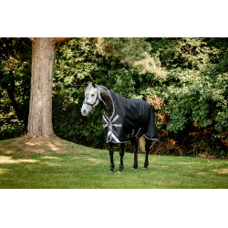 Couverture Horseware Amigo 1200D Wug Turnout 50g Noir / gris titane / argent Couverture Horseware Amigo 1200D Wug Turnout 50g Noir / gris titane / argent