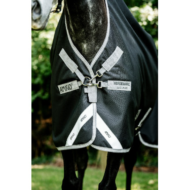 Couverture Horseware Amigo 1200D Wug Turnout 50g Noir / gris titane / argent Couverture Horseware Amigo 1200D Wug Turnout 50g Noir / gris titane / argent